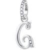 GLOWDAS Lettera G Charms Alfabeto Ciondolo, 925 Argento Sterling Iniziale g Ciondoli CZ Perlina Fit Pandora Laurea Bracciale con Letra, Regali per la Nonna/Ragazza Fidanzata/Dio Madre/Nipote