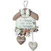 Pri Frog Fuoriporta Casetta Personalizzata - E' L'Amore Che Crea la Famiglia - Fuori porta personalizzato - Decorata con Cuori e Rose in feltro e pannolenci - Handmade - Made in Italy - Pri Frog