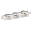 V-TAC 'V-TAC VT-11023 Portafaretto led in gesso da incasso rettangolare a scomparsa tagli concavi per 3 faretti 3*GU10/GU5.3 bianco sku 6766