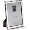 ARTÉ 13x18 Cornice per foto, Made in Italy, elegante placcata in argento, Fascia 1,5 cm, Silver Plated antiossidante, Bellissima cornice in Silver Plated con retro in legno mogano B10010/13x18