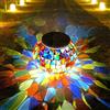 GWCYMYD Luci solari a mosaico, luce a sfera in vetro mosaico ad energia solare, IP44, impermeabile, cambia colore, luci notturne, accensione e spegnimento automatici, lampada da tavolo per esterni