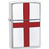 Zippo, Bandiera, Croce di San Giorgio, Accendino Antivento, Cromo Spazzolato