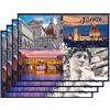 IlGruppone Set 4 Pezzi Tovagliette Americane Città In Vinile Made In Italy Colazione Pranzo Antiscivolo Resistenti Al Calore Facilmente pulibili Riutilizzabili Cartolina Tovaglia Idea Regalo - Firenze