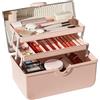 Generico Scatola Organizer per Accessori Capelli Oggetti da trucco custodia vassoi | Contenitore Antipolvere Portatile Multiuso Casa scuola ufficio bambini