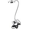 FILFEEL Lampada tavolo a LED con clip, Portatile Sopracciglio permanente Manicure Luce fredda USB Strumenti di bellezza per l'uso del letto per il trucco delle unghie