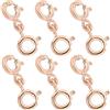SUNNYCLUE 1 scatola 6 pezzi Chiusure per Aragosta Collana 925 chiusure per Artiglio di Aragosta In Argento Sterling con Doppia Apertura Estensori per Chiusura A Moschettone In Oro Rosa 0.6 pollici Pic