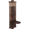 HAMPPLIES Portacandele da parete in legno rustico per soggiorno, decorazione da parete con robusto telaio in legno e design semplice per un'atmosfera accogliente