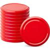 Pullmer Coperchi per barattoli 66 mm, coperchi a vite, coperchi Twist-Off (rosso, 10 pezzi)