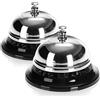 COM-FOUR® 2x Campanello da tavolo, campanello da tavolo con un suono chiaro