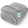 Cinkee Coperta in Pile 200x230 cm,Certificata Oeko-TEX,Antipilling,Coperta Calda per Divano,Letto Singolo e Matrimoniale,Accogliente e Spessa per Tutte le Stagioni,Grigio Chiaro