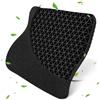 SilverChry Cuscino per Sedia in Gel Rinfrescante, Cuscino Antidecubito,Ispessito e Ingrandito, Sollievo dalla Pressione per Fianchi, Sciatica,per Auto,Ufficio,Casa,Sedia a Rotelle,43x39x4cm (Nero)