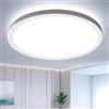 EASY EAGLE Plafoniera LED Soffitto, 30CM 28W 2800LM 5000K | Moderna Pannello Lampada da Soffitto Rotonda IP44 Lampadario Moderna per Cucina Bagno Garage Ultra Sottile