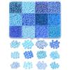 UR URLIFEHALL 3600 pezzi 12 stili perline di vetro blu cielo profondo piccole perline artigianali per braccialetti fai da te collane artigianato creazione di gioielli