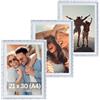 Victor cornice portafoto "Rubens" bianco argento 21x30 cm set da 3 | Listello: 30 x 20 mm - Vero vetro - Cornice portafoto barocco - antica - Cornice portafoto 20x30 vintage - Cornice portafoto