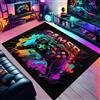 PEIHUODAN Tappeto Camera da Letto Gioco 3D Ragazzi, Accessori Decorativi per Sala Giochi, Stampa Carta Parati Personaggi Anime Soggiorno, Tappeto Morbido Antiscivolo Adolescenti (Colour,100x150cm)