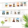 ecooe Cornici Foto Multiple da Parete con 30 Clip e 10 Unghie senza Tracce, 3M Juta Spago Porta Foto con Mollette, Cornice Portafoto Collage per Appendere da Decorazione
