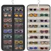 EEEKit Organizzatore per Occhiali da Sole, Custodia Appesa per Occhiali da Sole con Gancetto a 360°, Organizzatore per Gioielli Doppia Faccia con 32 Tasche per Porta Armadio