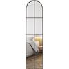 HOMCOM Grande specchio figura intera 40x160cm parete o pavimento Nero