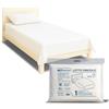 KITONE 11 Set Letto Singolo Monouso in Viscosa Eco Bio OK Compost con Angoli Elastici, 1 Lenzuolo e 1 Coprimaterasso 135 x 240 cm, 1 Federa 50 x 80 cm