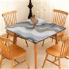 Chickwin Tovaglia Quadrata con Elastico (Marmo grigio,90x90cm) | Tovaglia Impermeabile Antimacchia in Oxford Copritavolo con Bordo Elastico Stile Marmo 3D per Cucina Caffè Giardino Patio