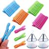 Vlecexs 48 Mollette da Bucato con 2 Cesti Portamolle, Mollette Antivento Antiscivolo Senza Segni, Forte Presa per Vestiti, Asciugamani, Calzini, Foto, Campeggio
