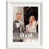 Victor cornice portafoto "Rubens" bianca 13x18 cm - profilo: 30 x 20 mm | Stile barocco antico - vetro vero - decorazione per la casa
