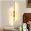 Dehobo LED Applique Ricaricabile da Parete Interno 50cm, 3000-6000K Oro | 4400mAh Applique da Parete Interno Acrilico Moderno Dimmerabile, Lampada Da Parete, Adatta Per Soggiorni, Camere Da Letto