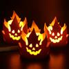 Leonshco 3 Candele Halloween Decorazioni Fantasma a Forma di Foglia D'acero Senza Fiamma, Alimentate a Batteria, Adatte per Uso Interno/Esterno Ideali per Tavoli Da Pranzo, Giardini, Decorazioni Autunnali