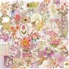 AOMZKOL Adesivi Fiori Dorato a Mano (50pz) - Foglia Oro Trasparente Vintage per Scrapbooking, Journaling e Forniture per Hobby Creativi