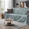 SpazioTessile Copritutto Arredatutto Telo arredo Copridivano Copriletto Fantasia Letto Divano (Soffione Verde, 260x300)
