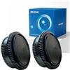 BEIZMEI 2 coperchi FD, compatibili con Canon FX;FP;Pellix;FT QL;F-1;New F-1;FTB;A-1;AE-1;TLb;at-1;AV-1;T50;T70;T90;telecamere FL55mm f/1.2,FD 85mm f/1.2 LObiettivi (FD Body Cap)