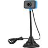 Wakects Webcam 640x480 Girevole con Asta Lunga ABS Fotocamera da Ufficio