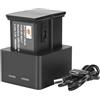 DSTE BP-SCL7 (7,4/1800 mAh) Batteria ricaricabile di ricambio e caricatore Dual USB, compatibile con Leica M11, M11 Glossy, M11M, M11P