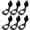 BESPORTBLE 6 Pezzi Guarnizione Porta Canna da Pesca per Kayak, PVC Nero | Fori a Montaggio Incassato, Stabilità Salda e Protezione Dall'acqua, Accessorio per Uscite All'aperto