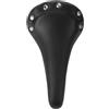 Alasum Sella Bici Vintage in PU Pelle e Acciaio Inox, Nera, Rivetti Metallici, Montaggio Rapido, per Mountain Bike e Bici da Strada, Uomo e Donna
