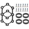 Posheliox Kit di conversione per mozzo anteriore da 15 mm a 110 mm | e posteriore da 142 mm a 148 mm in alluminio per bicicletta con distanziatori per asse passante MTB per aggiornamento della