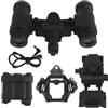 LZAQHMT Modello NVG Finto AN/PVS-31 Supporto L4G24 Regolabile Piastra VAS | Kit Espositivo per Casco Tattico - con Box Batteria Finto E Cavo di Alimentazione per Airsoft, Cosplay E Allenamento
