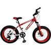 Royal Led FATWHEEL Bicicletta per bambini misura 20, Fat Bike con Freni a Disco, Ruote Grosse Antiscivolo, Telaio Robusto, Bici per Ragazzi 7-12 Anni, MTB per Tutti i Terreni