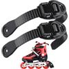 WATIIFUFU 2 Set Replaceable Skate Buckles Roller Skates, Cinghie di Regolazione in PVC Nere con Viti, per Pattini da Ghiaccio e a Rotelle