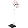 LKJVFCPW Canestro da basket regolabile in altezza 282-352 cm, supporto da basket per esterni con ruote, per giardino e vialetto, sistema da basket resistente alle intemperie con base riempibile