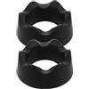VICASKY 2 Pezzi Supporto per Pallone da Calcio e Soccer Ball, Base Tonda in Plastica Nera, per Esposizione e Conservazione, Stabile e Facile da Pulire