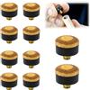 Hyblosp 10 punte a coda di biliardo a vite, punte di ricambio in pelle dura per coda di biliardo da 12 mm, accessori per migliorare controllo precisione ed effetto, installazione facile
