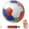 Wihozte Pallone da calcio di misura 5, colorato da allenamento, con borsa a rete | Materiale in PVC per allenamento calcio per ragazzi ragazze giovani adulti pratica di dribbling silenzioso
