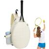 Generico Tennis Racquet Bag Backpack - Water Resistant - Chest | Tennis Bag Sling Bag, Backpack, - Chest Grids Printed Shoulder Purse, Youth, Kids, Tennis Racket, Pickleball Paddles, Badmint