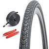 FengCan Pneumatico per bicicletta 700 x 35C di alta qualità, pieghevole, 37-622, camera d'aria 700 x 35/43C, valvola Schrader da 48 mm e 2 barre rosse, adatto per 700 x 35C 28 x 1,40 city, bici da strada (uno