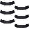 DIYEAH 6 Pezzi Supporto per Manubri Design Semplice, Pp, Nero, 13,8 CM | Scaffale e Pavimento, Regge Forte Pressione, Protegge Suolo, Ferma Rotolamento, Uso Pratico