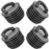 Toyvian 4 Pezzi Tappo di Scarico in Gomma Nero per Kayak e Barca | Flessibile e Resistente All'usura, Accessorio per Scafo, Foro Ponte e Impieghi Nautici