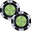 Bemonew 2PCS Golf Green Reader 1.5 Marcatore per Palline da Golf in Lega di Zinco ad Alta precisione per Mettere marcatori a Sfera magnetici bifacciali Verdi per l'amante