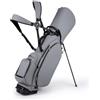 Generic Sacca da Golf con Cavalletto Durevole, Grigio | Regolabile, Borsa da Golf con Tracolla, per Campo Pratica