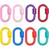 DELORIGIN Moschettone ovale smaltato con chiusura a vite, 8 colori